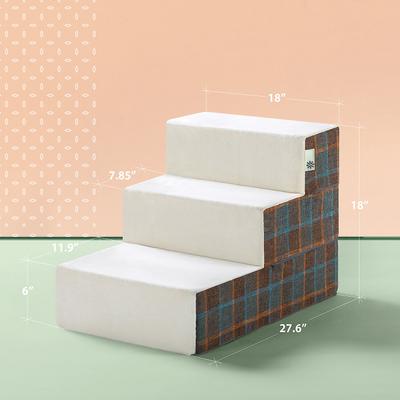 Show full view: Zinus Cozy Cat & Dog Stairs, Blue Placid, Medium slide 6 of 8