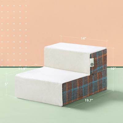 Show full view: Zinus Cozy Cat & Dog Stairs, Blue Placid, X-Small slide 6 of 8