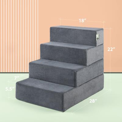 Show full view: Zinus Easy Cat & Dog Stairs, Grey, Large slide 6 of 8
