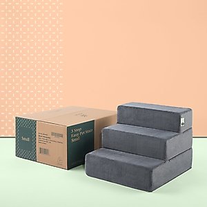 Zinus Easy Cat & Dog Stairs, Grey, Small