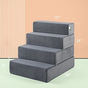 Zinus Easy Cat & Dog Stairs, Grey, X-Large
