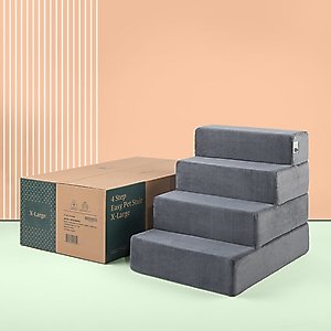 Zinus Easy Cat & Dog Stairs, Grey, X-Large