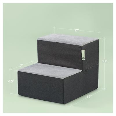 Show full view: Zinus Easy Cat & Dog Stairs, Grey, X-Small, 2 Step slide 8 of 9