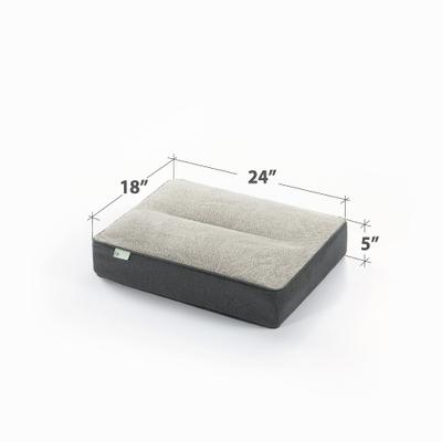 Show full view: Zinus UltraPlush Green Tea Dog Bed, Grey, 5-in, Small, 1 slide 2 of 9