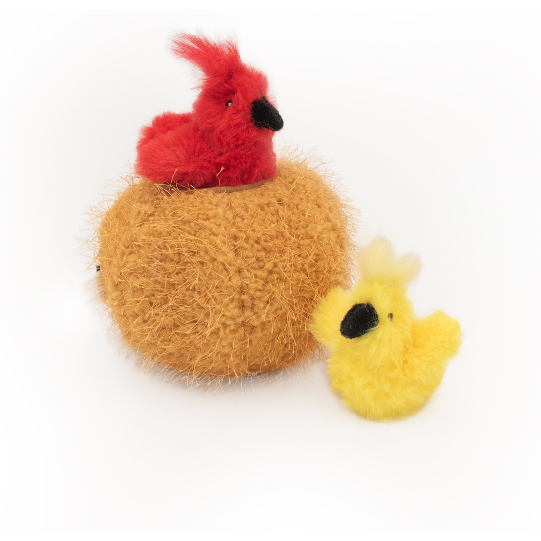 ZippyClaws Burrow Birds in Nest Cat Plush Toy with Catnip