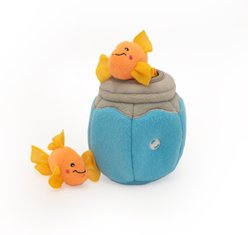 ZippyClaws Burrow Fish in Bowl Cat Plush Toy with Catnip