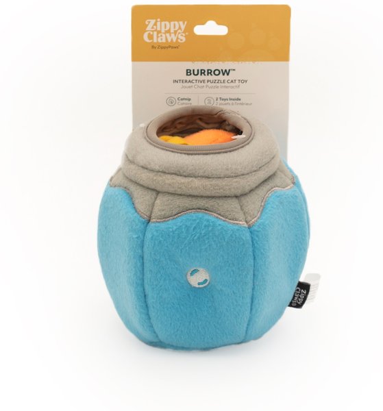 ZippyClaws Burrow Fish in Bowl Cat Plush Toy with Catnip