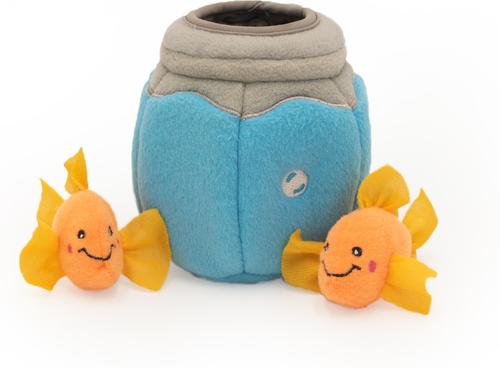 Show full view: ZippyClaws Burrow Fish in Bowl Cat Plush Toy with Catnip slide 2 of 3