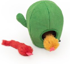 ZippyClaws Burrow Snakes in Cactus Cat Plush Toy with Catnip