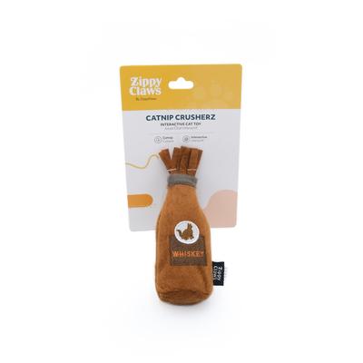 Show full view: ZippyClaws Catnip Crusherz Whiskey Cat Plush Toy, Brown slide 3 of 3