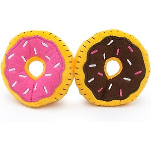 ZippyClaws Donutz Cat Plush Toys with Catnip, 2 count