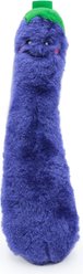 ZippyClaws Kickerz Eggplant Cat Plush Toy with Catnip, Purple