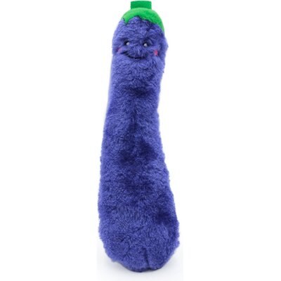 ZippyClaws ZippyClaws Kickerz Eggplant Cat Plush Toy with Catnip, Purple