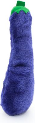 Show full view: ZippyClaws Kickerz Eggplant Cat Plush Toy with Catnip, Purple slide 3 of 5