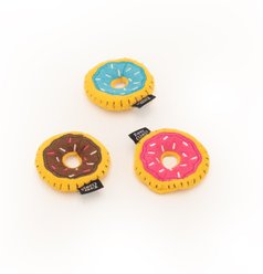 ZippyClaws Mini Donutz Cat Plush Toys with Catnip, 3 count