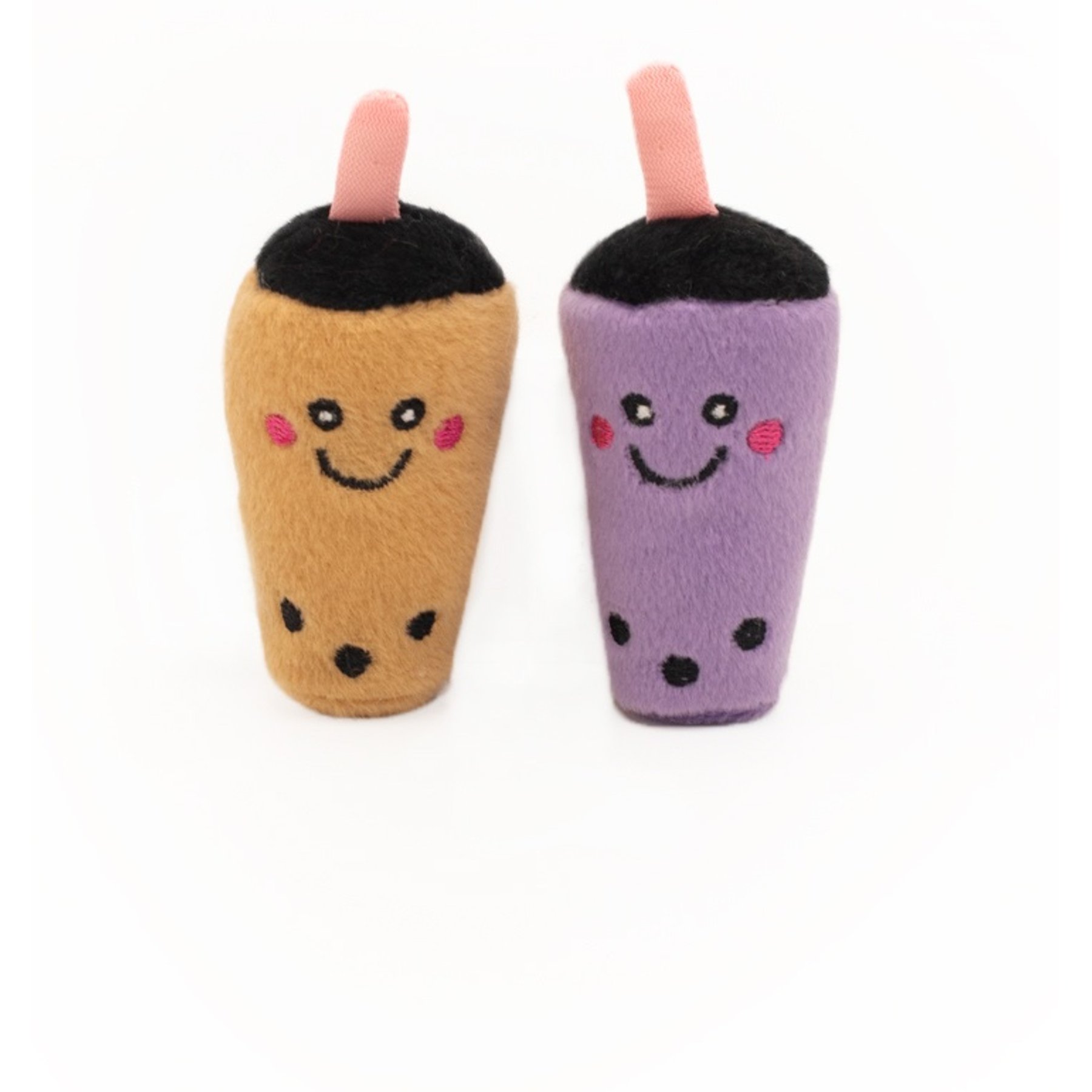 ZippyClaws ZippyClaws NomNomz Milk Tea & Taro Cat Plush Toy with Catnip