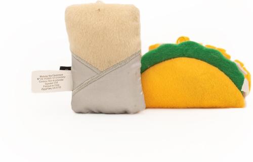 Show full view: ZippyClaws NomNomz Taco & Burrito Cat Plush Toy with Catnip slide 2 of 3