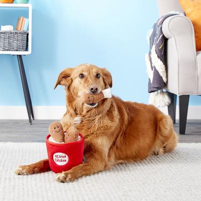 Show full view: ZippyPaws Burrow Hide & Seek Plush Dog Toy, Bucket of Chicken slide 2 of 5