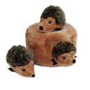 ZippyPaws Burrow Squeaky Hide & Seek Plush Dog Toy, Hedgehog Den, Puzzle Set