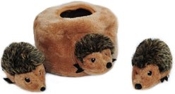 ZippyPaws Burrow Squeaky Hide & Seek Plush Dog Toy, Hedgehog Den, Puzzle Set slide 2 of 6