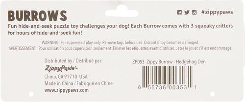 Show full view: ZippyPaws Burrow Squeaky Hide & Seek Plush Dog Toy, Hedgehog Den, Puzzle Set slide 6 of 8