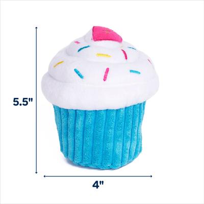 Show full view: ZippyPaws Cupcake Dog Toy, Blue slide 2 of 3