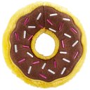 ZippyPaws Donutz Squeaky Plush No Stuffing Dog Toy, Chocolate