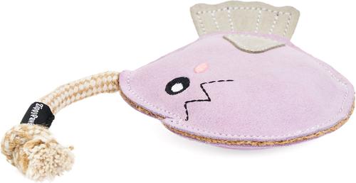 Show full view: ZippyPaws EcoZippy Suede & Rope Buddies Angler Fish Dog Plush Toy, Pink slide 4 of 5