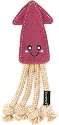 ZippyPaws EcoZippy Suede & Rope Buddies Squid Dog Plush Toy, Purple