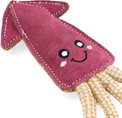 Show full view: ZippyPaws EcoZippy Suede & Rope Buddies Squid Dog Plush Toy, Purple slide 5 of 6