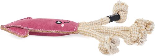 Show full view: ZippyPaws EcoZippy Suede & Rope Buddies Squid Dog Plush Toy, Purple slide 4 of 6