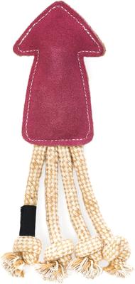 Show full view: ZippyPaws EcoZippy Suede & Rope Buddies Squid Dog Plush Toy, Purple slide 2 of 6