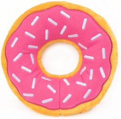 ZippyPaws Jumbo Donutz Dog Toy, Strawberry