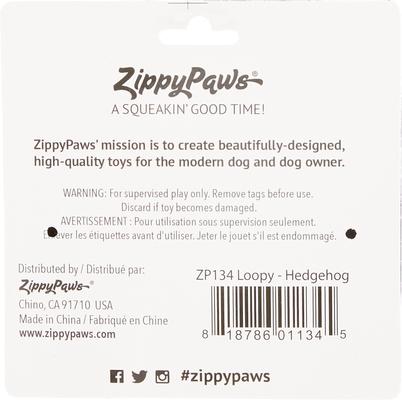 Show full view: ZippyPaws Loopy Hedgehog 6 Squeaker Plush Dog Toy slide 4 of 7