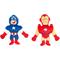 Show in main carousel: ZippyPaws Marvel Captain America & Iron Man Dog Plush Toy, Red/Blue, 2 count slide 1 of 6