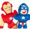 Show in main carousel: ZippyPaws Marvel Captain America & Iron Man Dog Plush Toy, Red/Blue, 2 count slide 5 of 6