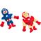 Show in main carousel: ZippyPaws Marvel Captain America & Iron Man Dog Plush Toy, Red/Blue, 2 count slide 3 of 6