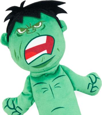 Show full view: ZippyPaws Marvel Caterpillar Hero Hulk Dog Plush Toy, Green slide 5 of 7