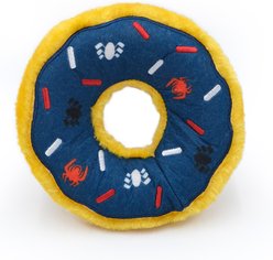 ZippyPaws Marvel Donut Spider-Man Dog Plush Toy, Blue