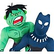 Show in main carousel: ZippyPaws Marvel Hulk & Black Panther Dog Plush Toy, Green/Blue, 2 count slide 5 of 6