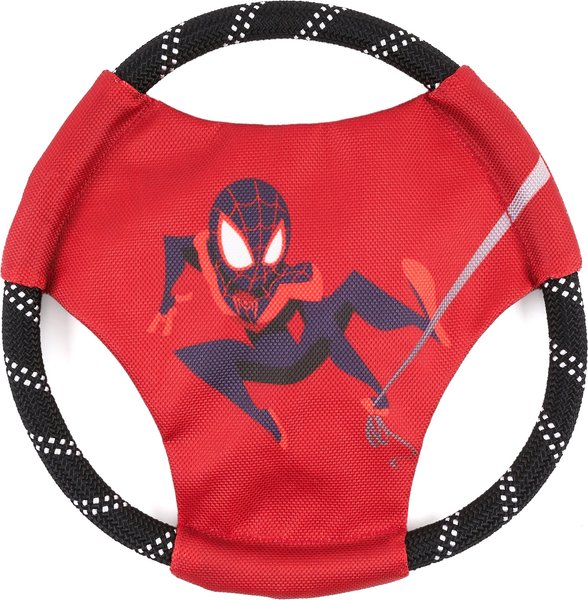 Show full view: ZippyPaws Marvel Rope Gliderz Miles Morales Dog Plush Toy, Red slide 1 of 6