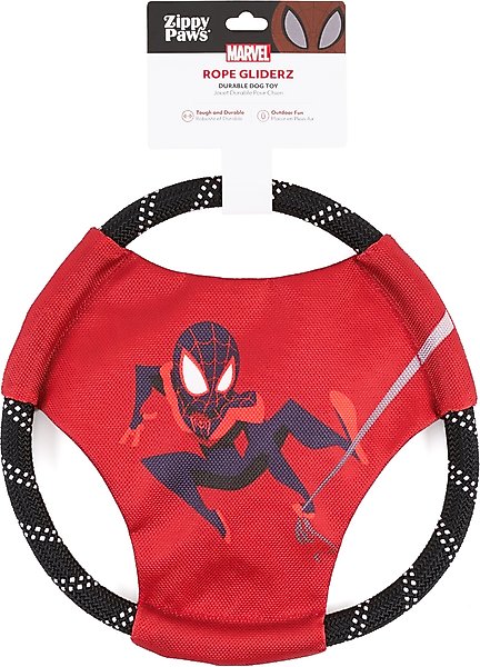 Show full view: ZippyPaws Marvel Rope Gliderz Miles Morales Dog Plush Toy, Red slide 6 of 6