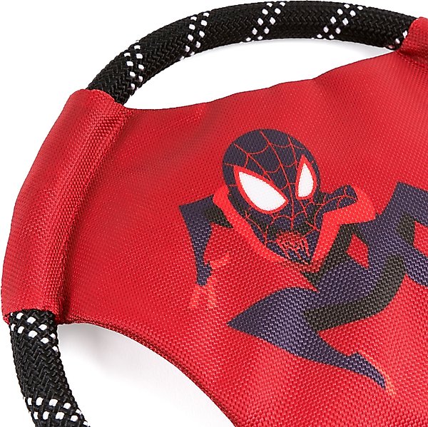 Show full view: ZippyPaws Marvel Rope Gliderz Miles Morales Dog Plush Toy, Red slide 5 of 6