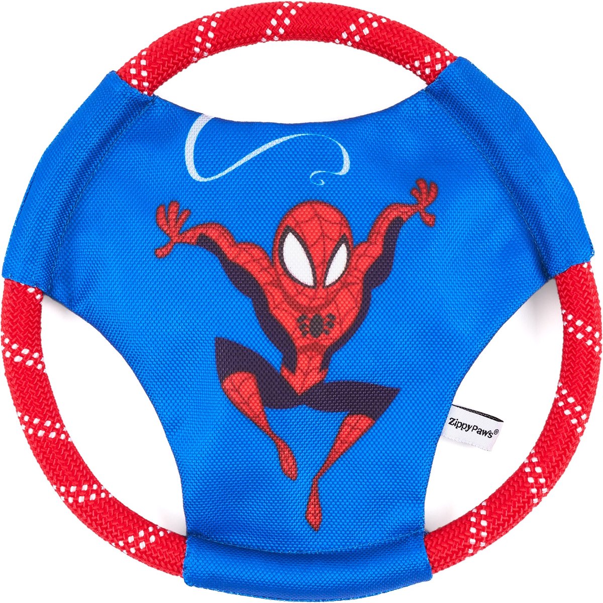 ZippyPaws Marvel Rope Gliderz Spider-Man Dog Plush Toy, Blue