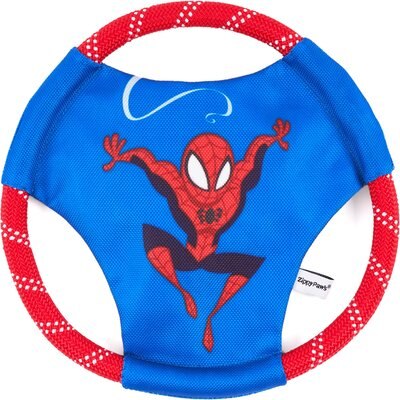 ZippyPaws ZippyPaws Marvel Rope Gliderz Spider-Man Dog Plush Toy, Blue