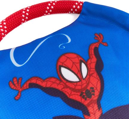 Show full view: ZippyPaws Marvel Rope Gliderz Spider-Man Dog Plush Toy, Blue slide 6 of 8