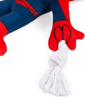 Show full view: ZippyPaws Marvel Rope Spider-Man Dog Plush Toy, Red slide 6 of 7