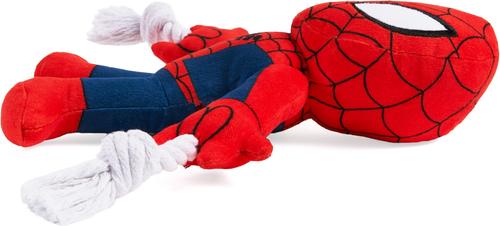 Show full view: ZippyPaws Marvel Rope Spider-Man Dog Plush Toy, Red slide 5 of 7