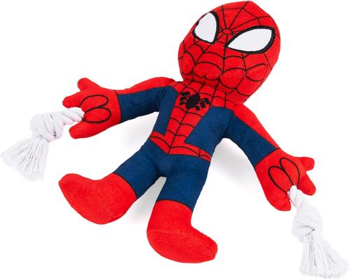 Show full view: ZippyPaws Marvel Rope Spider-Man Dog Plush Toy, Red slide 4 of 7