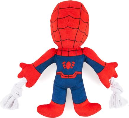 Show full view: ZippyPaws Marvel Rope Spider-Man Dog Plush Toy, Red slide 3 of 7
